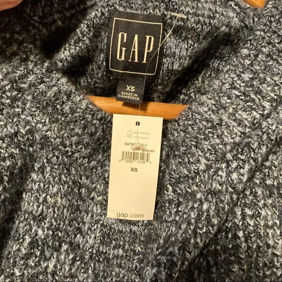Gap NWT LS Seed Stitch Cardigan Navy Size XS - Picture 3 of 7